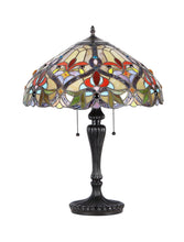 Load image into Gallery viewer, RADIANCE goods Tiffany-Style 2 Light Victorian Table Lamp 18" Shade
