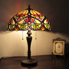 Load image into Gallery viewer, RADIANCE goods Tiffany-Style 2 Light Victorian Table Lamp 18" Shade