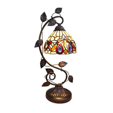 Load image into Gallery viewer, RADIANCE goods Victorian Tiffany-style Dark Bronze 1 Light Table Lamp 8" Wide