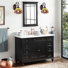 Load image into Gallery viewer, RADIANCE goods Victorian Tiffany-Style Dark Bronze 1 Light Wall Sconce 8" Wide