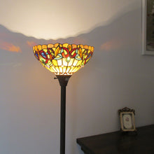 Load image into Gallery viewer, RADIANCE goods Victorian 1 Light Torchiere Floor Lamp 14" Shade