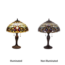 Load image into Gallery viewer, RADIANCE goods Tiffany-Style 2 Light Victorian Table Lamp 16" Shade