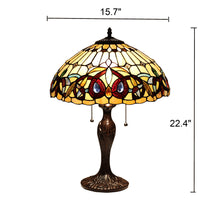 Load image into Gallery viewer, RADIANCE goods Tiffany-Style 2 Light Victorian Table Lamp 16" Shade