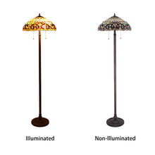 Load image into Gallery viewer, RADIANCE goods Victorian 2 Light Floor Lamp 18" Shade