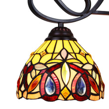 Load image into Gallery viewer, RADIANCE goods Victorian Tiffany-Style Dark Bronze 3 Light Mini Chandelier 25" Wide