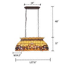 Load image into Gallery viewer, RADIANCE goods Victorian 3 Light Dark Bronze Island Pendant 28" Wide