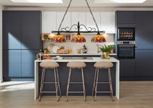 Load image into Gallery viewer, RADIANCE goods Victorian Tiffany-Style Dark Bronze 3 Light Island Pendant 45" Wide