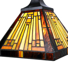 Load image into Gallery viewer, RADIANCE goods Mission Tiffany-Style Blackish Bronze 1 Light Mini Pendant 8" Wide