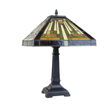 Load image into Gallery viewer, RADIANCE goods Mission Tiffany-Style Blackish Bronze 1 Light Table Lamp 12" Wide