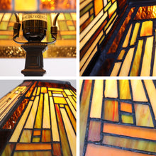 Load image into Gallery viewer, RADIANCE goods Mission Tiffany-Style Blackish Bronze 1 Light Table Lamp 12" Wide