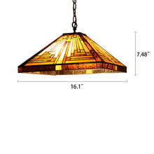 Load image into Gallery viewer, RADIANCE goods Mission-Style 2 Light Inverted Ceiling Pendant 16" Shade