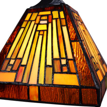 Load image into Gallery viewer, RADIANCE goods Mission Tiffany-Style Blackish Bronze 3 Light Mini Chandelier 27" Wide