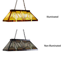 Load image into Gallery viewer, RADIANCE goods Mission 3 Light Blackish Bronze Island Pendant 28" Wide
