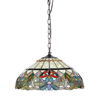 Load image into Gallery viewer, RADIANCE goods Victorian-style 2 Light Ceiling Pendant Fixture 18" Shade