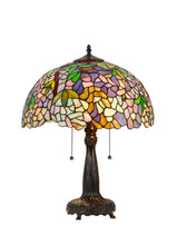 Load image into Gallery viewer, RADIANCE goods Tiffany-Style 2 Light Wisteria Table Lamp 16" Shade