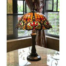 Load image into Gallery viewer, RADIANCE goods Tiffany-Style 2 Light Victorian Table Lamp 18" Shade