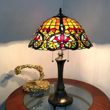 Load image into Gallery viewer, RADIANCE goods Tiffany-Style 2 Light Victorian Table Lamp 18" Shade