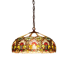 Load image into Gallery viewer, RADIANCE goods Floral-Style 2 Light Inverted Ceiling Pendant 18" Shade