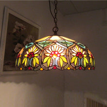Load image into Gallery viewer, RADIANCE goods Floral-Style 2 Light Inverted Ceiling Pendant 18" Shade