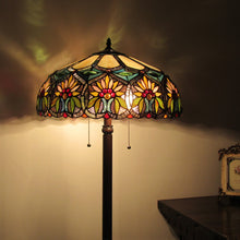 Load image into Gallery viewer, RADIANCE goods Floral 2 Light Floor Lamp 18" Shade