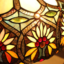 Load image into Gallery viewer, RADIANCE goods Tiffany-Style 2 Light Floral Table Lamp 18" Shade