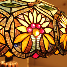 Load image into Gallery viewer, RADIANCE goods Tiffany-Style 2 Light Floral Table Lamp 18" Shade