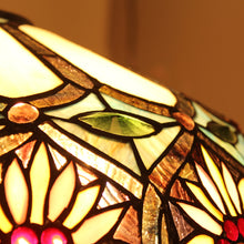 Load image into Gallery viewer, RADIANCE goods Tiffany-Style 2 Light Floral Table Lamp 18" Shade