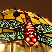 Load image into Gallery viewer, RADIANCE goods Tiffany-Style 2 Light Dragonfly Table Lamp 18" Shade