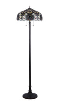 Load image into Gallery viewer, RADIANCE goods Victorian 2 Light Floor Lamp 18" Shade