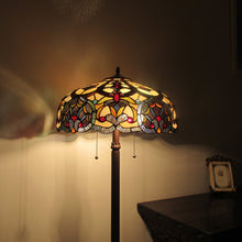 Load image into Gallery viewer, RADIANCE goods Victorian 2 Light Floor Lamp 18" Shade