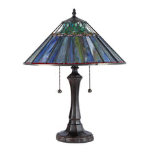 Load image into Gallery viewer, RADIANCE goods Tiffany-Style 2 Light Geometric Table Lamp 16" Shade