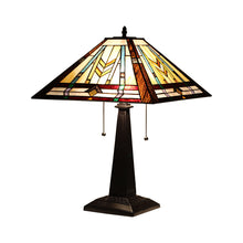 Load image into Gallery viewer, RADIANCE goods Tiffany-style 2 Light Mission Table Lamp 16" Shade