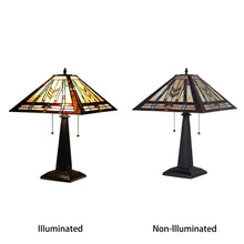 Load image into Gallery viewer, RADIANCE goods Tiffany-style 2 Light Mission Table Lamp 16" Shade