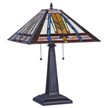 Load image into Gallery viewer, RADIANCE goods Tiffany-Style 2 Light Victorian Table Lamp 16" Wide