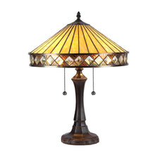 Load image into Gallery viewer, RADIANCE goods Tiffany-Style 2 Light Mission Table Lamp 16" Shade