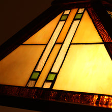 Load image into Gallery viewer, RADIANCE goods Mission-Style 3 Light Double Lit Wooden Table Lamp 15" Shade