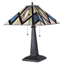 Load image into Gallery viewer, RADIANCE goods Tiffany-Style 2 Light Mission Table Lamp 16" Shade