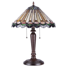 Load image into Gallery viewer, RADIANCE goods Tiffany-Style 2 Light Mission Table Lamp 16" Shade