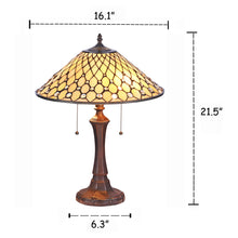 Load image into Gallery viewer, RADIANCE goods Tiffany-Style 2 Light Victorian Table Lamp 16" Wide