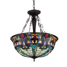 Load image into Gallery viewer, RADIANCE goods Victorian-Style 3 Light Inverted Ceiling Pendant 22" Shade