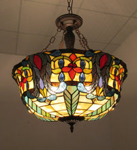 Load image into Gallery viewer, RADIANCE goods Victorian-Style 3 Light Inverted Ceiling Pendant 22" Shade