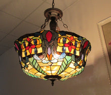 Load image into Gallery viewer, RADIANCE goods Victorian-Style 3 Light Inverted Ceiling Pendant 22" Shade