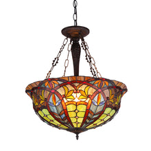 Load image into Gallery viewer, RADIANCE goods Victorian-Style 3 Light Inverted Ceiling Pendant 22" Shade