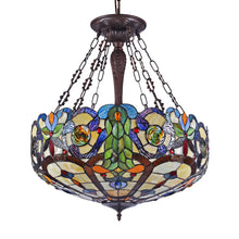 Load image into Gallery viewer, RADIANCE goods Victorian-Style 4 Light Inverted Ceiling Pendant 24" Shade