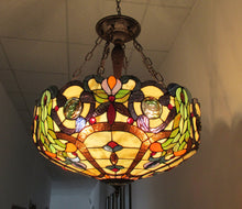 Load image into Gallery viewer, RADIANCE goods Victorian-Style 4 Light Inverted Ceiling Pendant 24" Shade