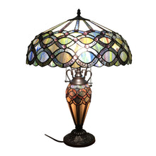 Load image into Gallery viewer, RADIANCE goods Tiffany-Style 3 Light Victorian Double Lit Table Lamp 18" Shade