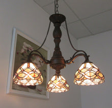 Load image into Gallery viewer, RADIANCE goods Tiffany-style 3 Light Mini Chandelier 22" Wide