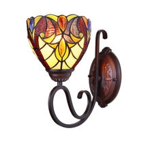 Load image into Gallery viewer, RADIANCE goods Victorian Tiffany-Syle Dark Bronze 1 Light Wall Sconce 6" Wide