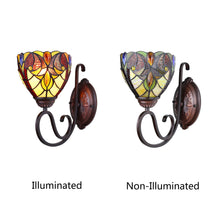 Load image into Gallery viewer, RADIANCE goods Victorian Tiffany-Syle Dark Bronze 1 Light Wall Sconce 6" Wide
