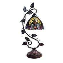 Load image into Gallery viewer, RADIANCE goods Victorian Tiffany-Syle Dark Bronze 1 Light Accent Table Lamp 8" Wide